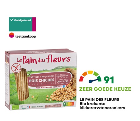 kikkererwten crackers Pain des Fleurs